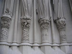 Entrance wall reliefs on Cathedral of St. John Divine