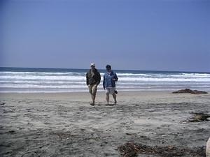 Mom and Chris on the beach