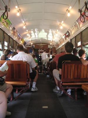 Inside the St. Charles Streetcar