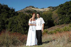 Anna and Chris on the hillside