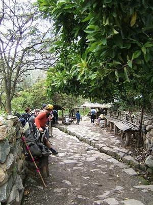 Inka Trail break at a small community