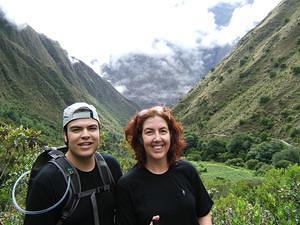 Chris and Anna 2/3rds of the climb up dead woman's pass