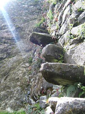 Flying steps at Sayaqmarka between terraces