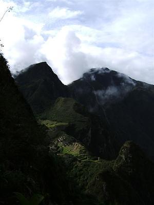 Machu Picchu from halfway up Huayna Picchu