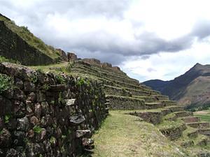 Inka flying steps and terraces at Pisaq