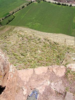 Looking way down from top of Pisaq