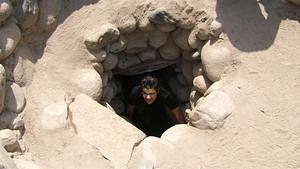 Chris in an Nazca underground aqueduct