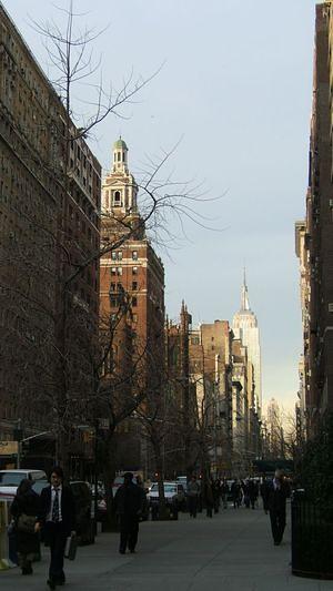 Looking north at the Empire State Building