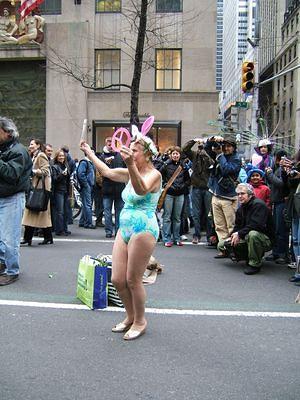 Easter in a bathing suit, hoping for peace