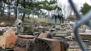 Brooklyn stonework graveyard