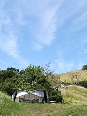 Poly Canyon's earth-formed restrooms