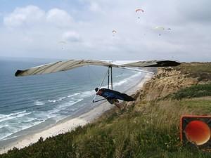 Gliding off Torrey Pines cliffs