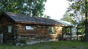 Main cabin at the logging camp