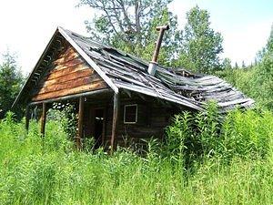 A cabin begins to fold