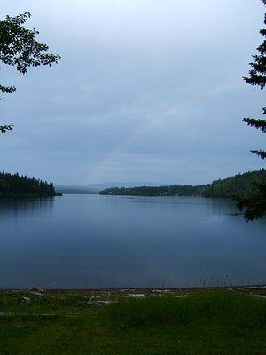 Rainbow over the lake