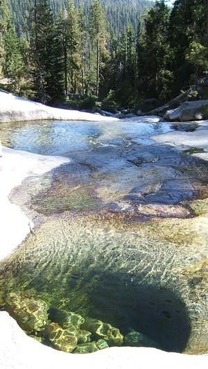 Stream carved pools