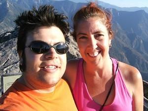 Anna and Chris at the top of Moro Rock, scruffy