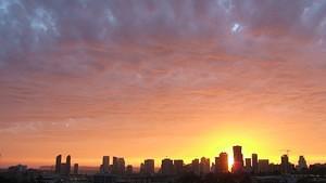 Sunset over downtown San Diego