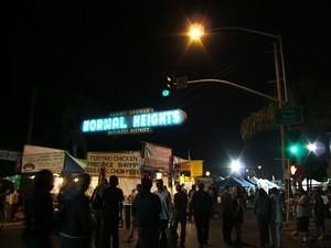 Adams Avenue Street Fair at night