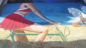 Chalk La Strada - Beach scene