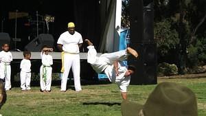 The capoeira kids strut their stuff