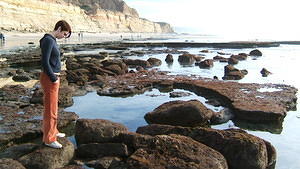 Sarah searching the tide pools