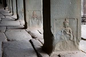 Column relief carvings