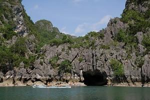 Kayaking through caves