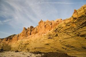 Sunset light on the Point Loma cliffs