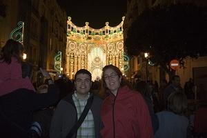 Anna and Chris at Iluminación Falla Sueca-Literato Azorín