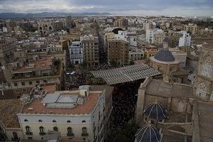 Looking down on the Virgen de los Desamparados square