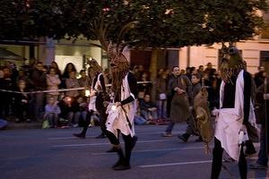 Strange costumes start the fire parade