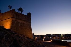 Peñíscola's walls at dusk