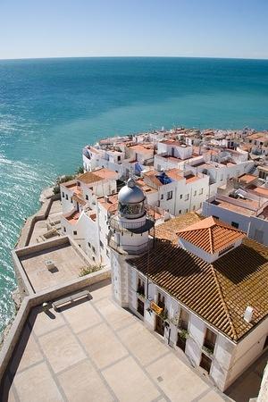 Looking down over old Peñíscola and lighthouse