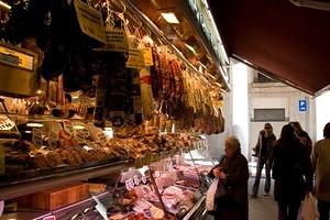 Meat counter at St Josep