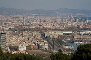 Looking down on Port Vell and Parc de la Ciutadella