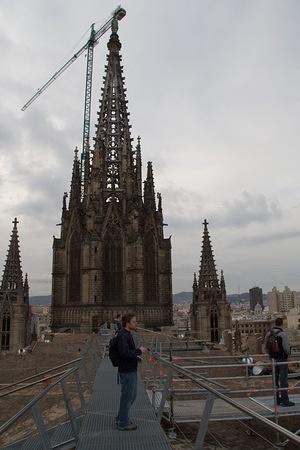 Pete and Colan on Santa Eulàlia's roof