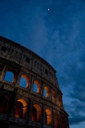 Colosseum and moon