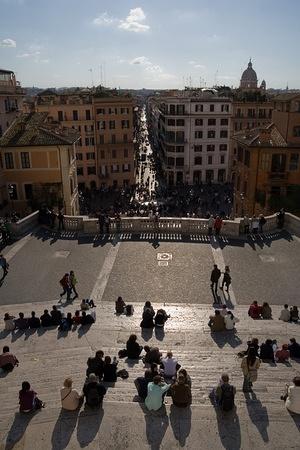 Enjoying the Spanish Steps