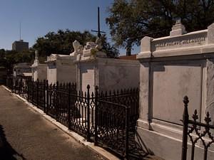 Row of gated tombs