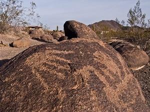 Hand petroglyph