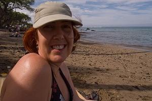 Anna at the beach