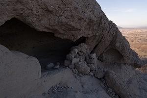 Sandstone cave at the top of the dome