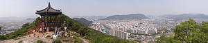 Panoramic photo of Gimhae from Imhosan