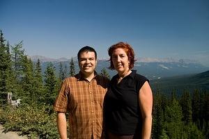 Chris and Anna on the trail