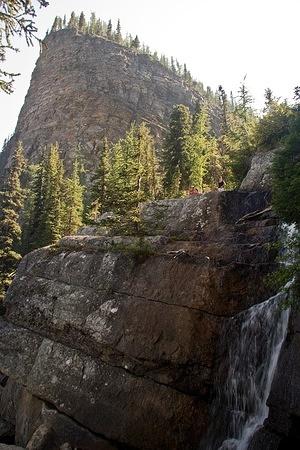 Waterfall from Lake Agnes