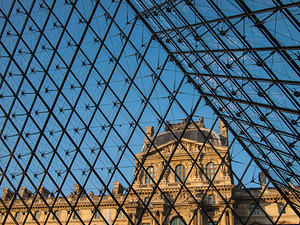 Looking out of the Louvre