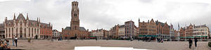 Bruges Markt Square panoramic