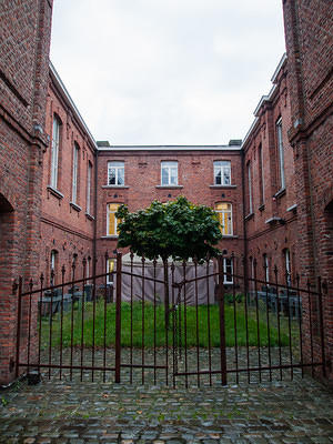 Locked courtyard