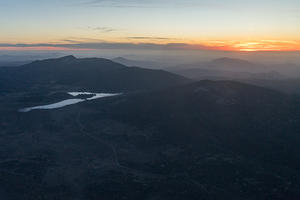 Beechcraft Duchess sunset flight